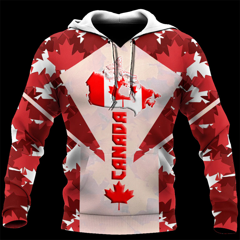 男性と女性のためのcanadaメープルリーフ3Dプリントパー - Street Fashion Canada のレビューと価格